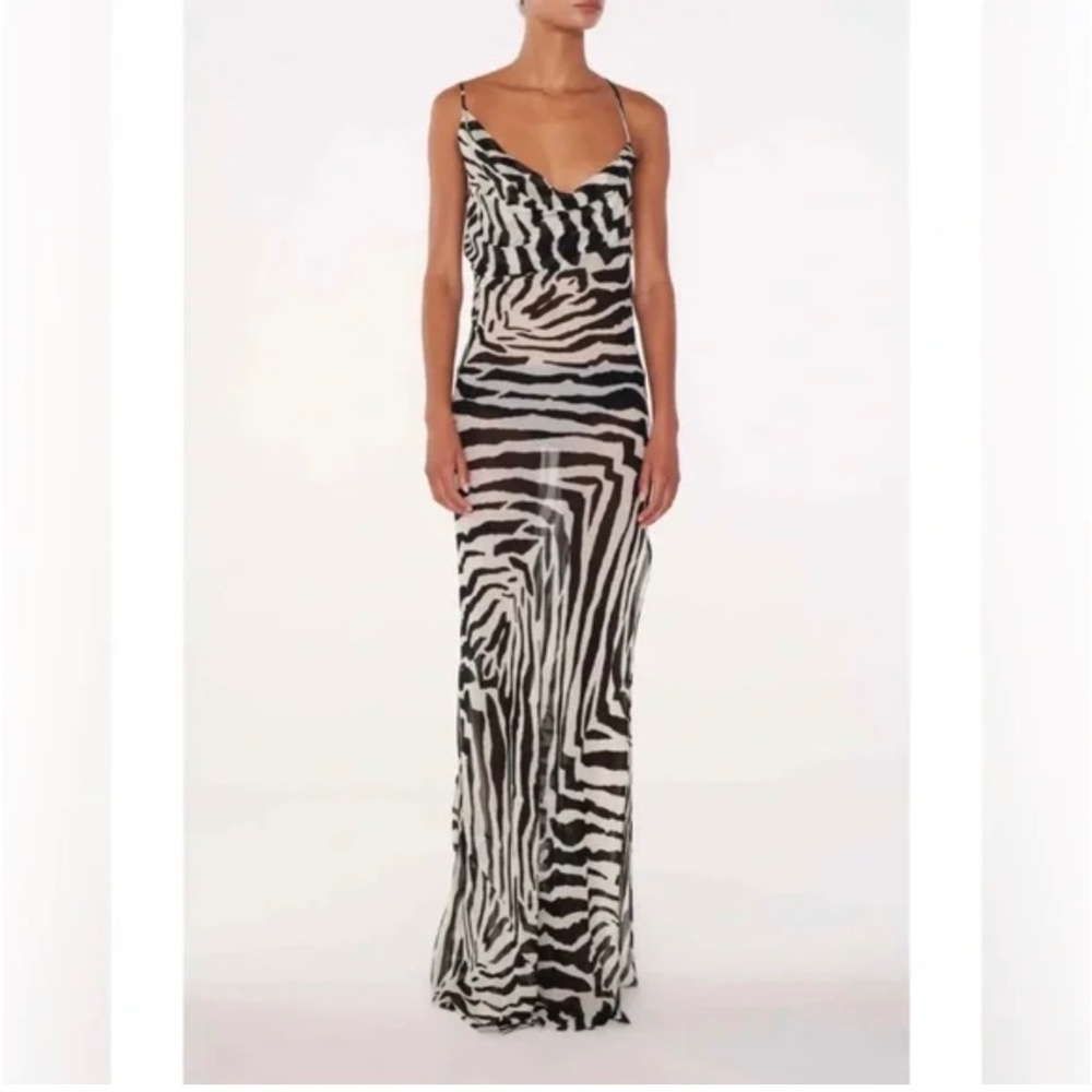 Zebra Print Maxi Dress like rat & boa